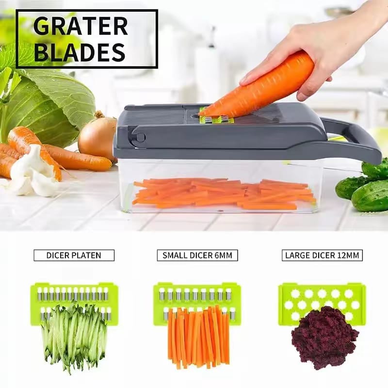 Multifunctional Food Cutter, Grater & Shredder for Kitchen